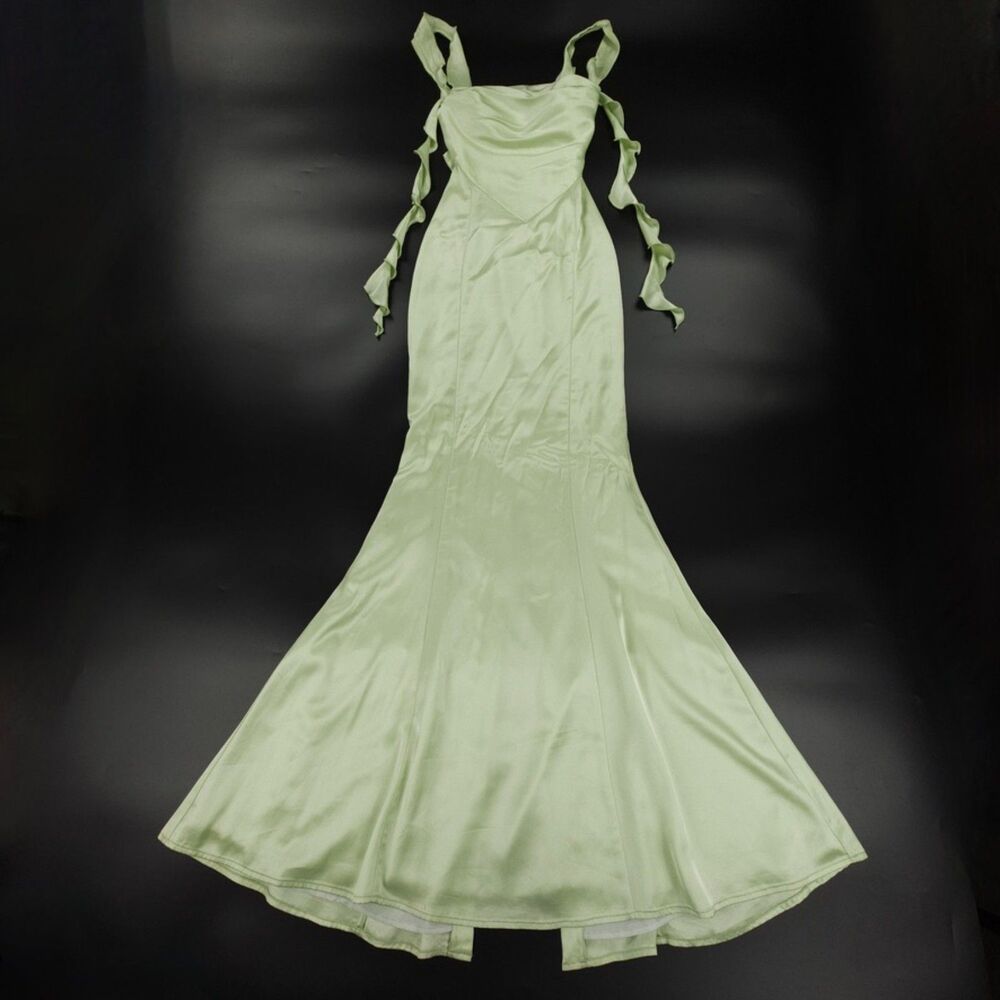 NANA JACQUELINE Caroline Dress Green Ethereal Romantic Coquette Angelic Girly